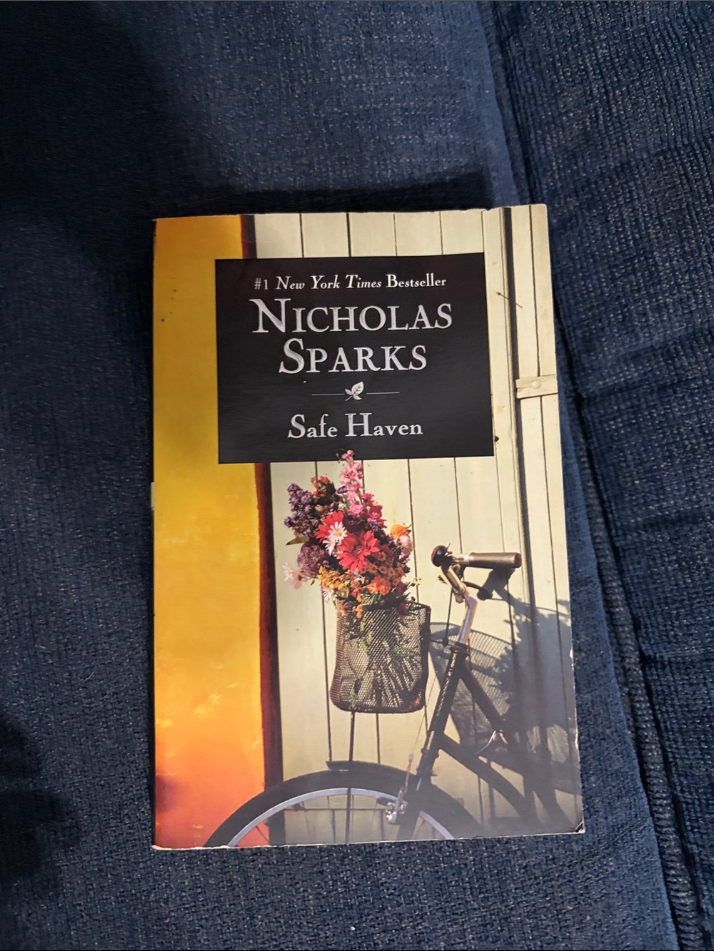 Nicholas Sparks "Safe Haven" Paperback Book - Yellow & Black Cover